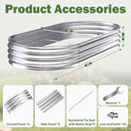 Galvanized Raised Garden Bed Outdoor, Easy Assemble Large Oval Plant Container - Image 5