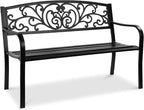 Best Choice Products Outdoor Bench Steel Garden Patio Porch Furniture by BestChoiceProducts