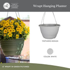 The HC Companies 13 Inch Wrapt Hanging Planters, Lightweight UV-Resistant - Image 2