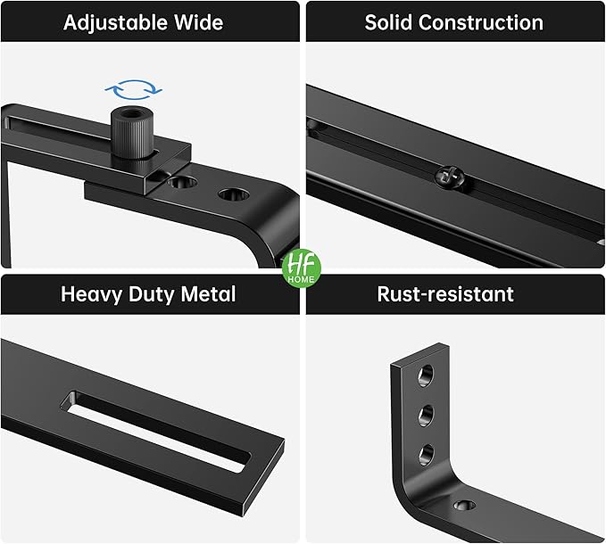 HFHOME 4PCS Adjustable Planter Window Box Planters Hanging Flower Box Holders - Image 8