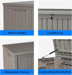 180 Gallon Outdoor Deck Box, Lockable Waterproof Outdoor Storage Boxes - Image 5