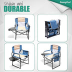 SUNNYFEEL Camping Directors Chair, Heavy Duty, Oversized Portable Folding Chair - Image 8
