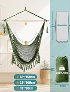 Chihee Hammock Chair Super Large Hanging Chairs Soft-Spun Cotton Rope Woven - Image 4