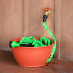EMSCO Expandable Hose Hider – Expandable Hose Storage Pot – Rustic Terra Cotta - Image 4