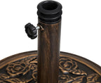Backyard Expressions 20 lb Patio Umbrella Base Stand, Decorative Rose Medallion - Image 4