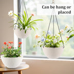 Hanging Planters for Indoor Outdoor Plants 8 and 10 Inch, 4 Packs Hanging - Image 6