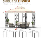 10x10 Canopy Replacement Top Double Tiered Gazebo Cover - Image 2
