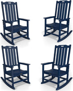 Oversized Rocking Chair Set of 4, Outdoor Rocking Chair by THOEOE