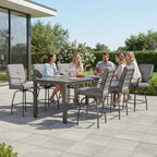 Patio Swivel Bar Stools Set of 6, Outdoor Bar Height Swivel Chairs - Image 8