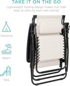 Best Choice Products Folding Zero Gravity Outdoor Recliner Patio Lounge Chair - Image 8