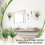 2 Pieces Gold Wall Decor Hanging Planters - Image 7