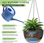 Hanging Planters for Outdoor Indoor Plants, 2 Pack 12 Inch Hanging Basket - Image 3