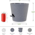 Self Watering Pots for Indoor Plants, 12 inch Planters - Image 2