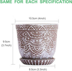 Gepege Succulent Pots, 4 Inch Small Indoor Ceramic Planter Pot - Image 2