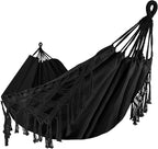 Bellzacasa Double Hammock, Heavy Duty 500 lb Load Capacity Tassels and Fishtail - Image 8