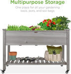 Best Choice Products Raised Garden Bed 48x24x32-inch Mobile Elevated Wood - Image 3