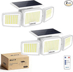 White Solar Security Light Outdoor Super Bright LED, Motion Sensor Flood Light by JEJOT