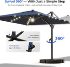 HOMSHADE 10 ft Square Cantilever Patio Umbrella - Image 5