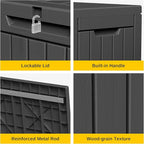 EAST OAK Outdoor Storage Box, 60 Gallon Deck Box Indoor and Outdoor Use - Image 5