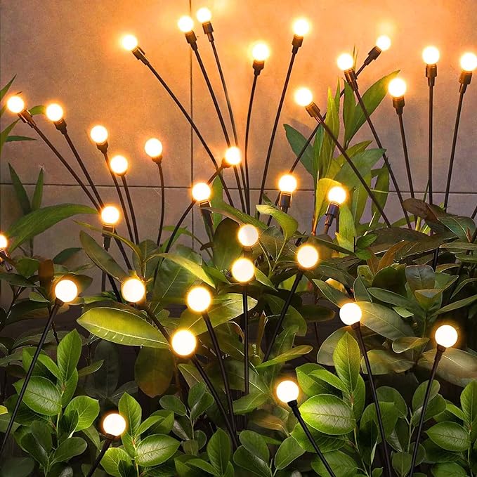 Solar Garden Lights Outdoor, 4 Pack 32LED Swaying Light Waterproof Solar Lights by NBQQ