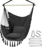 Y- STOP Hammock Chair Hanging Rope Swing, Max 500 Lbs, 2 Cushions Included by Y-STOP