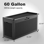 ROJIK Outdoor Storage Housing Deck Box, Waterproof Patio Furniture, Garden Tools - Image 2
