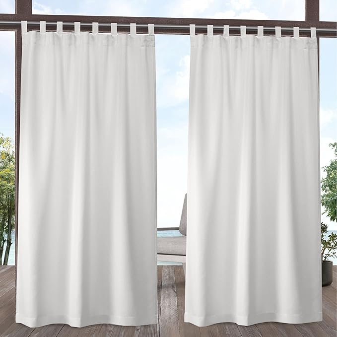 Exclusive Home Cabana Solid Indoor/Outdoor Light Filtering Hook-and-Loop Tab by Exclusive+Home