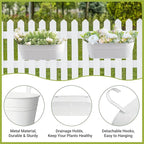 Dahey 4 Pcs Metal Iron Hanging Flower Pots - Image 3