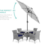 Best Choice Products 7.5ft Outdoor Solar Market Table Patio Umbrella - Image 2