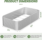 2 Pack Tall 6x3FT Corrugated Galvanized Steel Raised Garden Bed Outdoor - Image 2