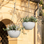 La Jolie Muse White Hanging Planter Basket - Image 4