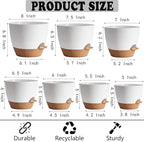 White Self Watering Pots with Drainage Planting Pot - Image 2