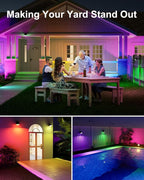 6 Pack Color Changing Solar Powered Outdoor Spot Lights Outside Landscape - Image 6