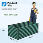 Quictent Galvanized Raised Garden Bed Metal Planter Box Bottomless - Image 6