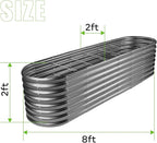 Land Guard 8×2×2ft Galvanized Raised Garden Bed Kit, Raised Garden Boxes Outdoor - Image 2