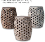 Balkene Home 62419 Maya Oval Rustic Garden Stool Wood Outdoor Seating & End - Image 6