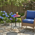 LIFFY Patio Side Tables, Small Round Decorative Metal End Table & Plant Tables - Image 6