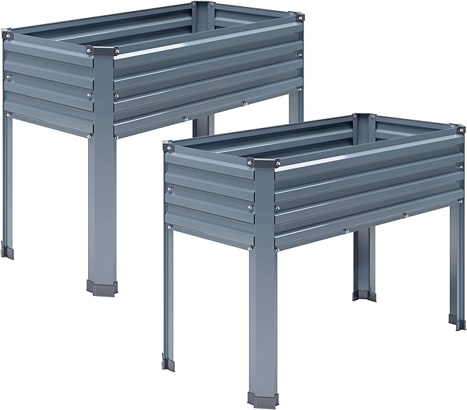 2PCS Galvanized Raised Garden Bed by DIIYIV