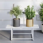 Metal Plant Stand Indoor, Outdoor Iron Plant Shelf, Heavy Duty Slatted Display by HomecourtyardsInterio