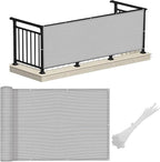 LOVE STORY 3'x10' Gray Balcony Screen Privacy Fence Cover UV Protection by LOVESTORY