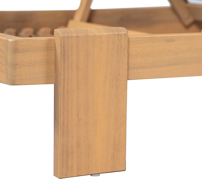 Christopher Knight Home Duska Acacia Wood Chaise Lounge Chair Set of 2 - Image 9