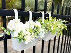 10" Hanging Flower Pots, Railing Planters Fence Pot - Image 2