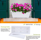 Window Box Planter, 7 Pack Plastic Vegetable Flower Planters Boxes 17 Inches - Image 6