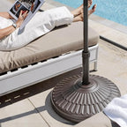 wikiwiki 80 Lbs HDPE Round Patio Umbrella Base, Weighted Umbrella Stands Fits - Image 5