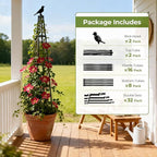 2 Pack Garden Trellis for Climbing Plants Outdoors, 65Inch Cucumber Trellis - Image 7