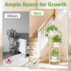 iDavosic.ly 3 Tier Bamboo Plant Stand Indoor Outdoor - Image 7