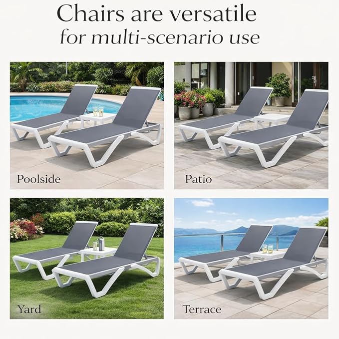 Kozyard Outdoor Chaise Lounge Chair, Full Flat Adjustable Patio Lounger - Image 9