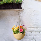 8 Pack 8 Inch Plastic Self Watering Hanging Planters, Colorful Hanging Basket - Image 6