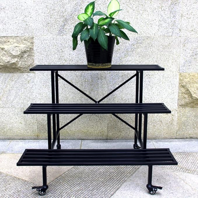 Zhongma 3 Tier Sturdy Metal Plant Stand by Zhongma