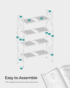 SONGMICS 4-Tier Metal Storage Rack, Shelving Unit - Image 8